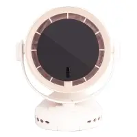 Цифровой мини вентилятор F80 бежевый