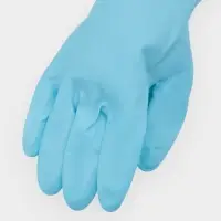 Перчатки хозяйственные с утеплителем Доляна, размер L, длинные манжеты, ПВХ