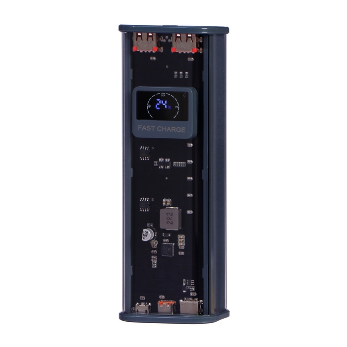 Внешний аккумулятор CRR-29, 20000 мАч, 2USB, 3А, дисплей, быстрая зарядка, серый Внешний аккумулятор CRR-29, 20000 мАч, 2USB, 3А, дисплей, быстрая зарядка, серый