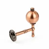 Крючок - держатель для штор CAPPIO KS049, алюминий, цвет медь, 2 шт.