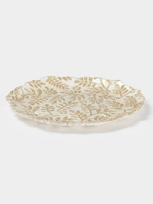 Тарелка "КРАСКИ ОСЕНИ" 21 см, золотой цвет