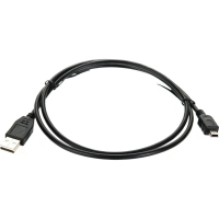 Кабель USB 2.0 A-->mini-B 5P (1м) черный, Telecom<TC6911BK-1.0M