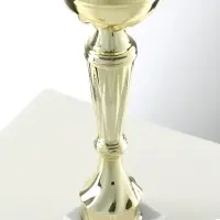 Кубок 151С, наградная фигура, золото, подставка камень, 22 см