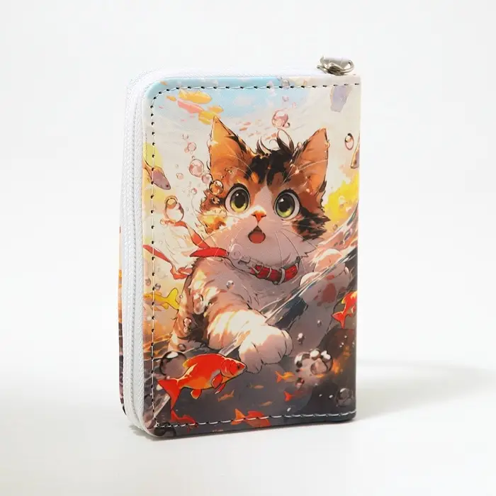 Кошелёк детский Выбражулька &laquo;Котик&raquo;, на молнии, разноцветный