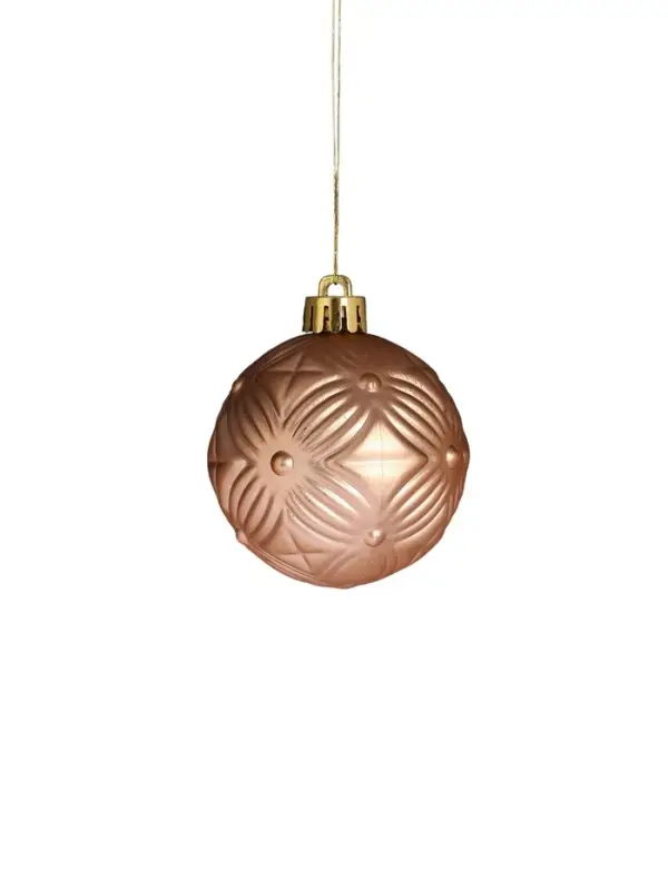 Ёлочные игрушки &laquo;Изабель&raquo;, шары новогодние, набор 16 шт., d=6 см, геометрия, золотистый