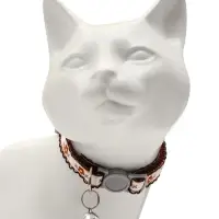 Ошейник для кошек &laquo;По-полюшку&raquo;, 30&times;1 см, с бубенчиком, полиэстер, коричневый