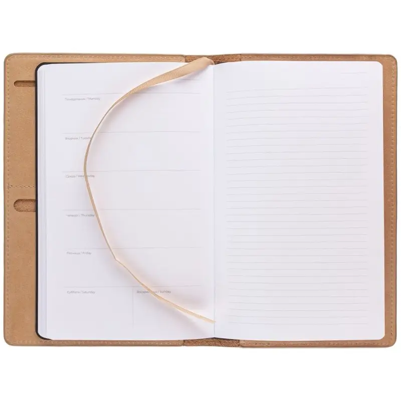 Еженедельник-портфолио Remini, недатированный, бежевый