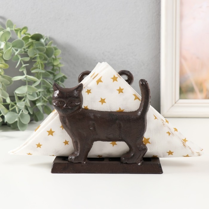 Сувенир чугун подставка Сувенир чугун подставка "Кот" 13,2х6,4х11,5 см