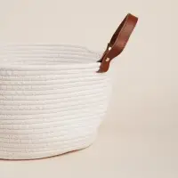 Корзина для хранения SL Home &laquo;Луиза&raquo;, плетёная, ручной работы, 33&times;33&times;16 см, белая