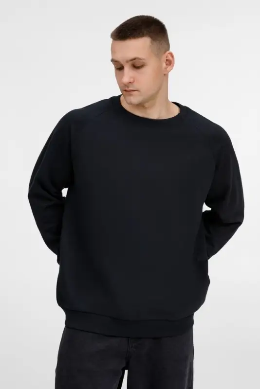 Свитшот унисекс Avenu, черный, размер XS/S Свитшот унисекс Avenu, черный, размер XS/S