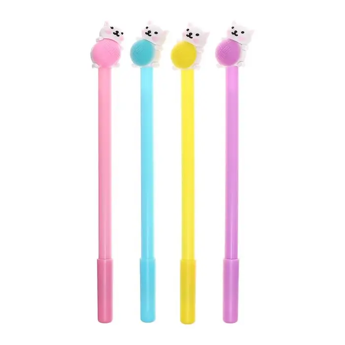 Ручка - прикол гелевая Calligrata «Котенок с клубком», МИКС Ручка - прикол гелевая Calligrata «Котенок с клубком», МИКС