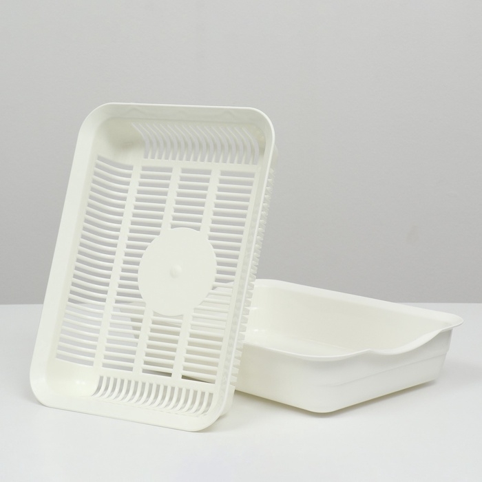 Туалет с сеткой, 35,5х26х7 см, белый