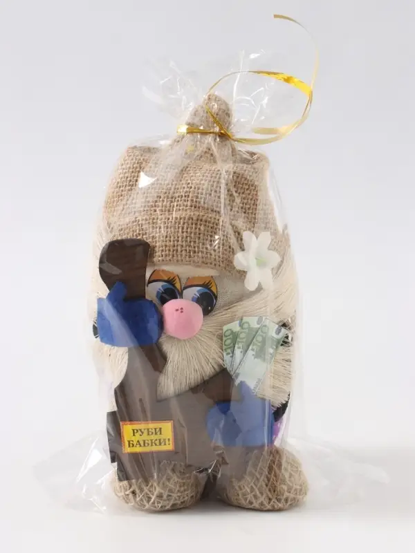 Фигурка - оберег &laquo;Домовой. Василек в льняном колпаке, с топором&raquo;, 23&times;15&times;8 см, МИКС