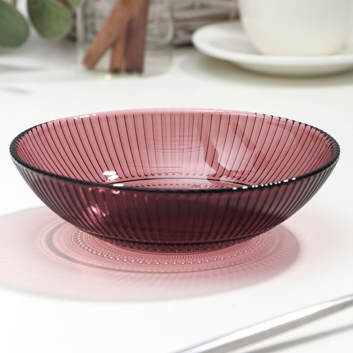 Салатник стеклянный «Луиз», 200 мл, d=16 см, цвет лилак Салатник стеклянный «Луиз», 200 мл, d=16 см, цвет лилак