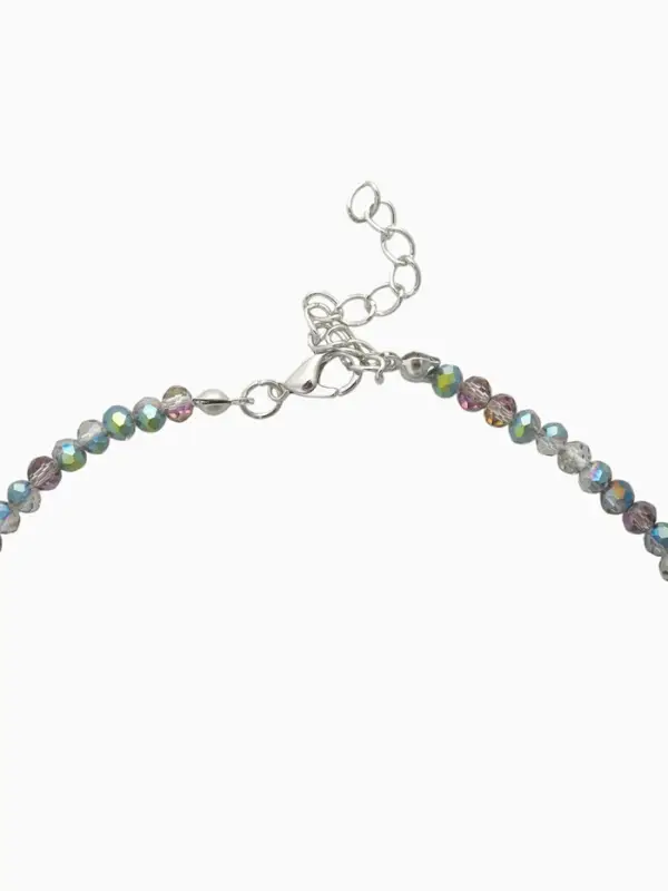 Чокер «Бабочка» хрусталь, серый в серебре, 36 см + 5 см доп, цепочка