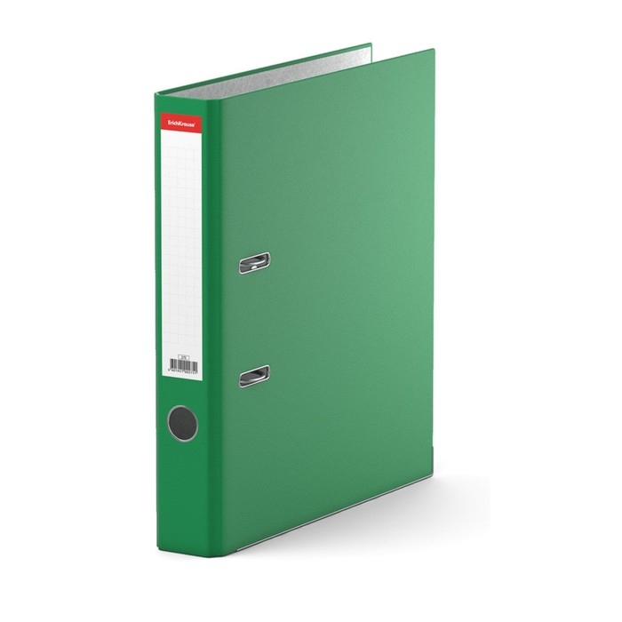 Папка-регистратор А4, 50 мм, ErichKrause Standard, бумвинил, с этикеткой на корешке, нижний металлический кант, зеленая Папка-регистратор А4, 50 мм, ErichKrause Standard, бумвинил, с этикеткой на корешке, нижний металлический кант, зеленая