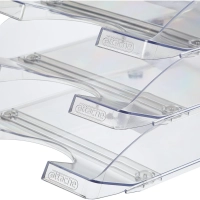 Лоток горизонтальный Attache Line прозрачный 340х255х63мм