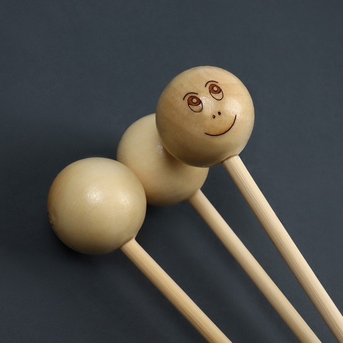 Массажёр антицеллюлитный, 32,5 × 7 см, 3 шара, деревянный Массажёр антицеллюлитный, 32,5 × 7 см, 3 шара, деревянный