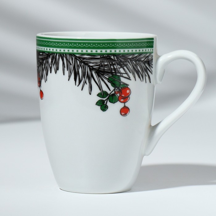 Кружка новогодняя керамическая «Новогоднего настроения», 350 мл, цвет белый