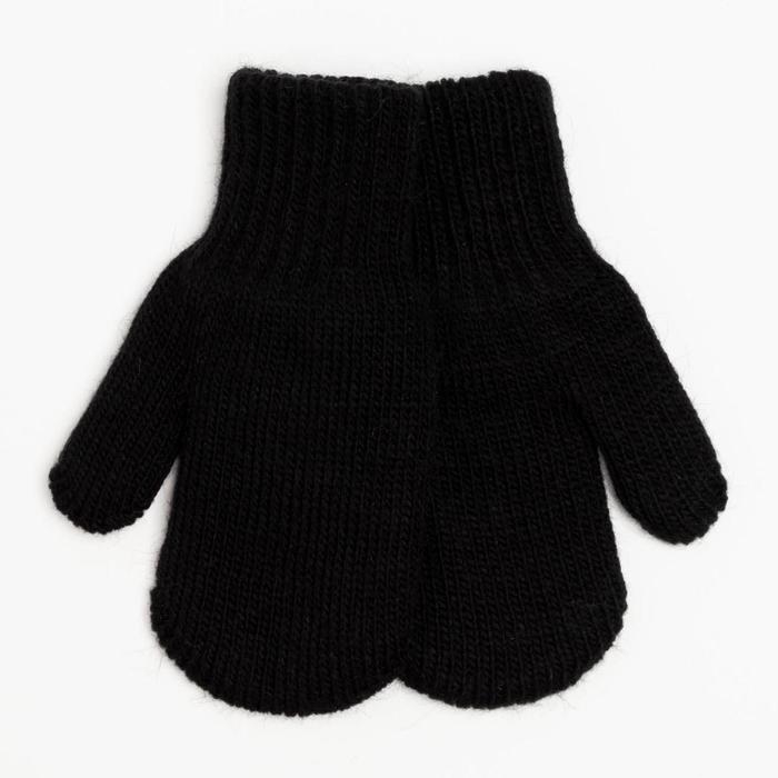 Варежки двойные детские, цвет чёрный, размер 12 (3-6 лет) Варежки двойные детские, цвет чёрный, размер 12 (3-6 лет)