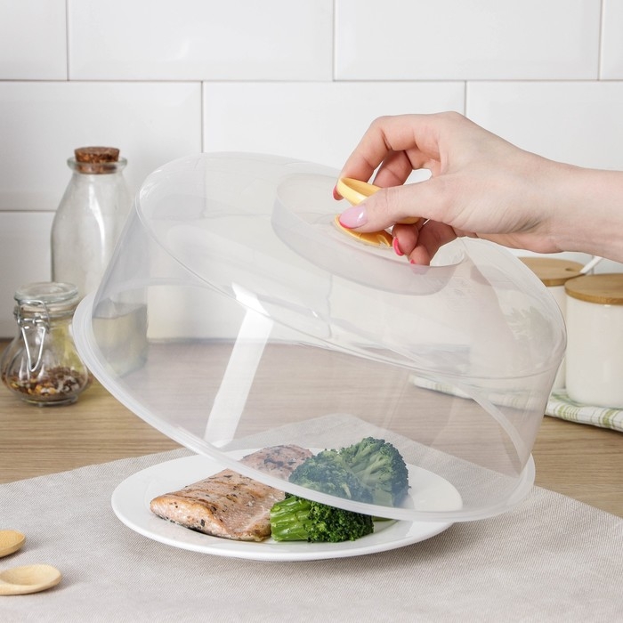 Крышка для СВЧ, d=27 см, цвет МИКС Крышка для СВЧ, d=27 см, цвет МИКС