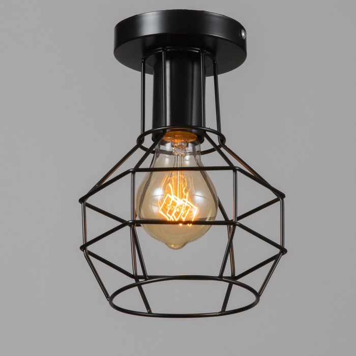 Люстра  Люстра "Ортико" 1х60Вт E27 черный 13х13х23 см BayerLux