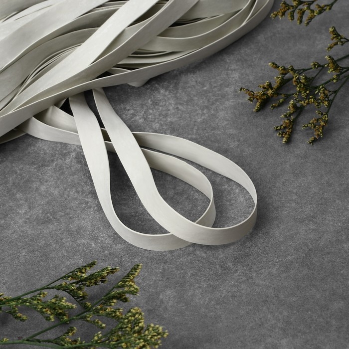 Резинка латексная гладкая, 10 мм, 50 м, цвет белый Резинка латексная гладкая, 10 мм, 50 м, цвет белый