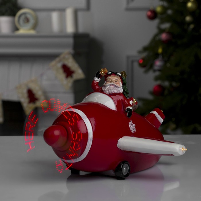 Светодиодная фигура «Самолёт» 23 × 13.5 × 22 см, полистоун, батарейки АААх3 (не в комплекте), USB, свечение мульти Светодиодная фигура «Самолёт» 23 × 13.5 × 22 см, полистоун, батарейки АААх3 (не в комплекте), USB, свечение мульти