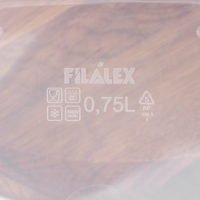 Контейнер пищевой Lock&Ok, 750 мл, 18,6×12,2×5,5 см, цвет прозрачный, крышка бежевая