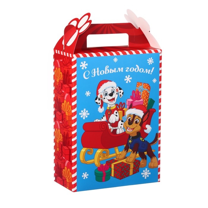 Коробка подарочная складная "С Новым годом!", 20х33х10 см, Щенячий патруль