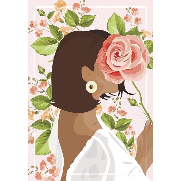 Алмазная мозаика на подрамнике с полным заполнением «Девушка в цветах», 20 × 30 см Алмазная мозаика на подрамнике с полным заполнением «Девушка в цветах», 20 × 30 см