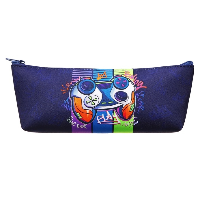 Пенал мягкий, 1 отделение, 80 х 190(225) х 40 мм, объёмный, ПМО 32-20 Пенал мягкий, 1 отделение, 80 х 190(225) х 40 мм, объёмный, ПМО 32-20 "Геймпад" 71623