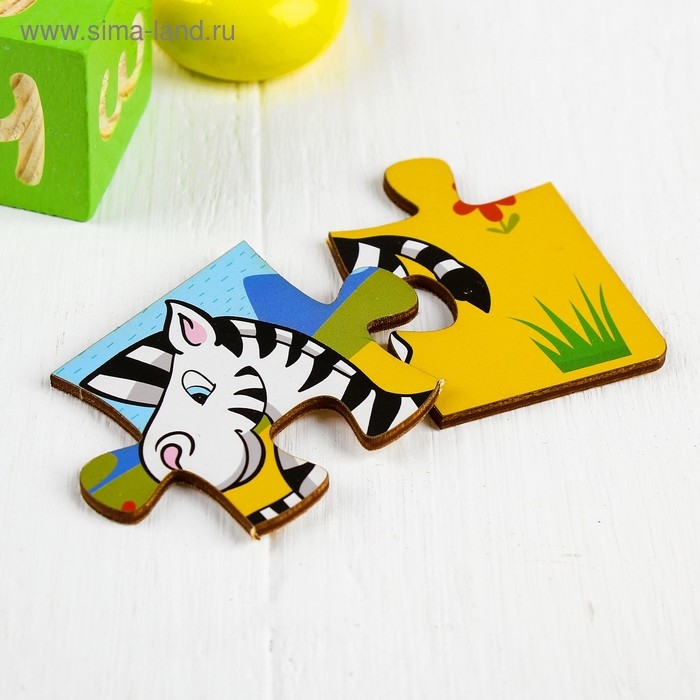 Пазл 6 элементов «Зебра» Пазл 6 элементов «Зебра»