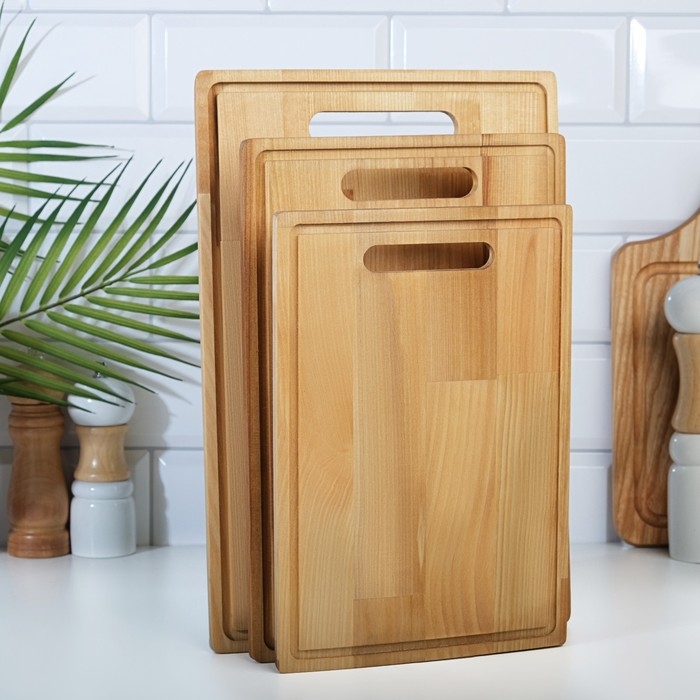 Набор досок разделочных из березы без подставки, 3 шт, 18х26, 20х30 и 23х34 см Набор досок разделочных из березы без подставки, 3 шт, 18х26, 20х30 и 23х34 см