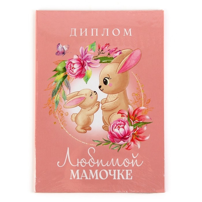 Диплом на День матери «Любимой мамочке», А5, 21 х 15 см Диплом на День матери «Любимой мамочке», А5, 21 х 15 см