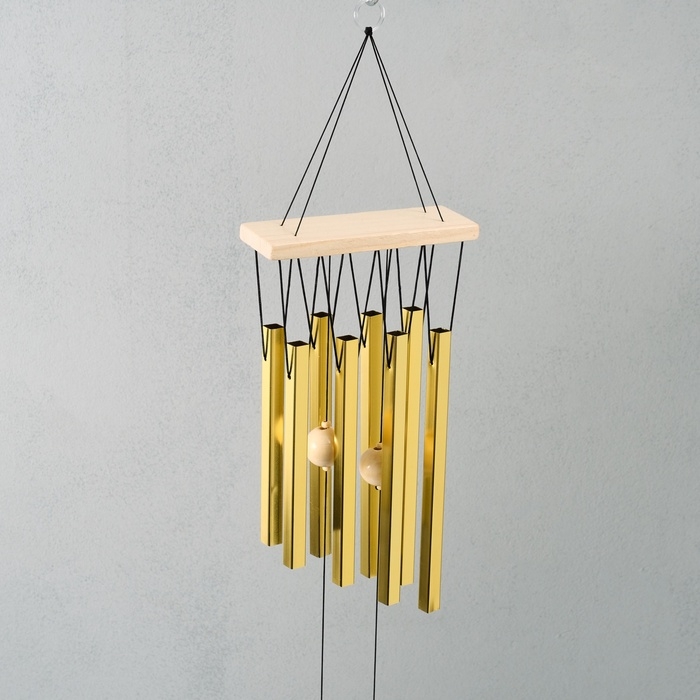 Музыка ветра металл Музыка ветра металл "Спокойствие" золото 8 трубок 67 см