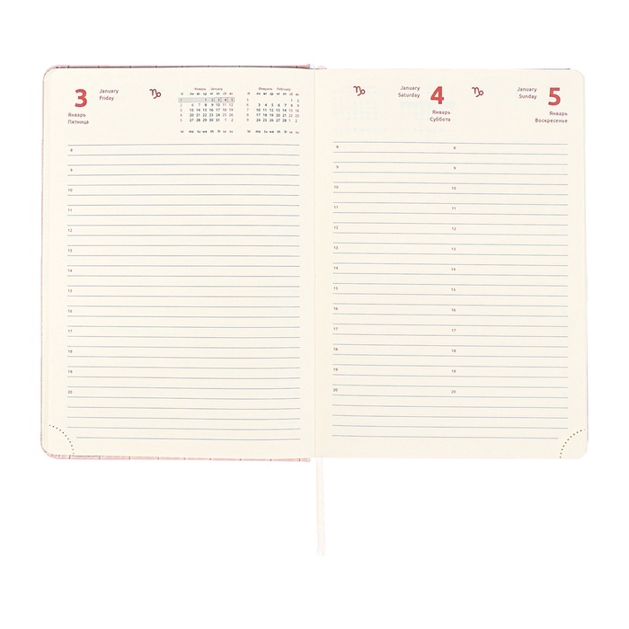 Ежедневник датированный 2025 A5 168 листов, deVENTE.Barbara, твердая обложка кожзам с поролоном, хлястик, перфорация, ляссе, блок 70, розовый Ежедневник датированный 2025 A5 168 листов, deVENTE.Barbara, твердая обложка кожзам с поролоном, хлястик, перфорация, ляссе, блок 70, розовый