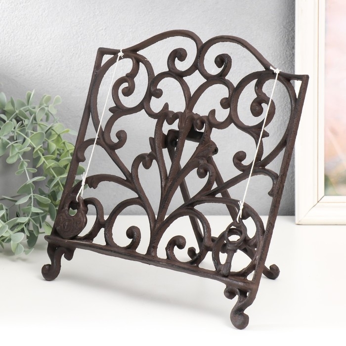 Сувенир чугун подставка  Сувенир чугун подставка "Ажурная ковка" 4,5х27х29,5 см