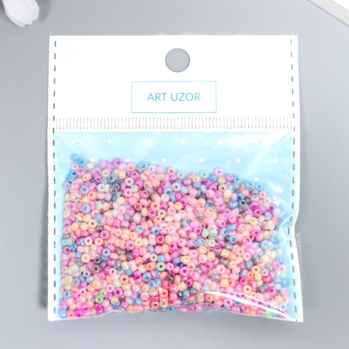 Бисер стекло 12/0  Бисер стекло 12/0 "Перламутр. Меланж. Зефирные цвета" 30 гр