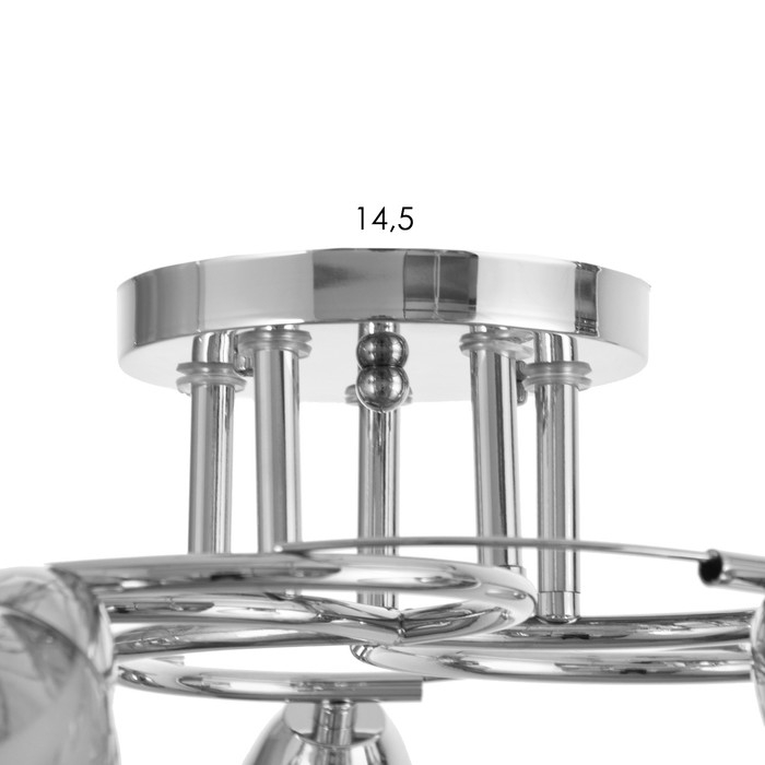 Люстра Люстра "Поли" 5х60Вт Е27 Хром 58х58х24см