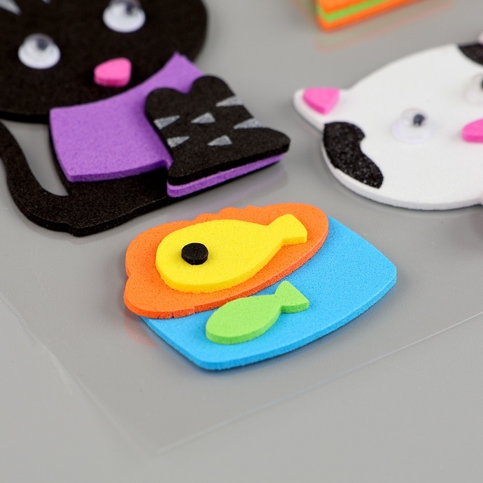 Набор наклеек из EVA  Набор наклеек из EVA "Котики", 7 шт