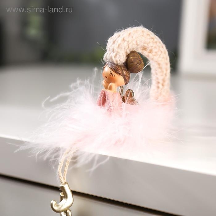 Сувенир полистоун Сувенир полистоун "Ангелочек-стесняшка в розовой пуховой юбке" МИКС 18х3,5х4 см