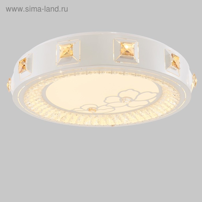 Люстра c ПДУ 661621 LED 90Вт 3 режима 3000-6000К диммер белый 50х50х9 см BayerLux