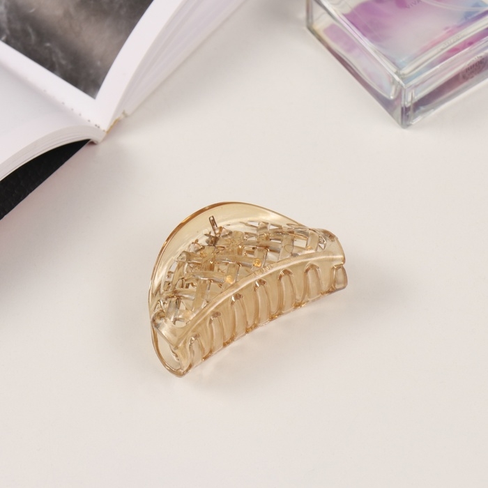 Краб для волос Краб для волос "Флориана" (набор 3 шт) сетка, 6,5 и 4 см, светло-коричневый