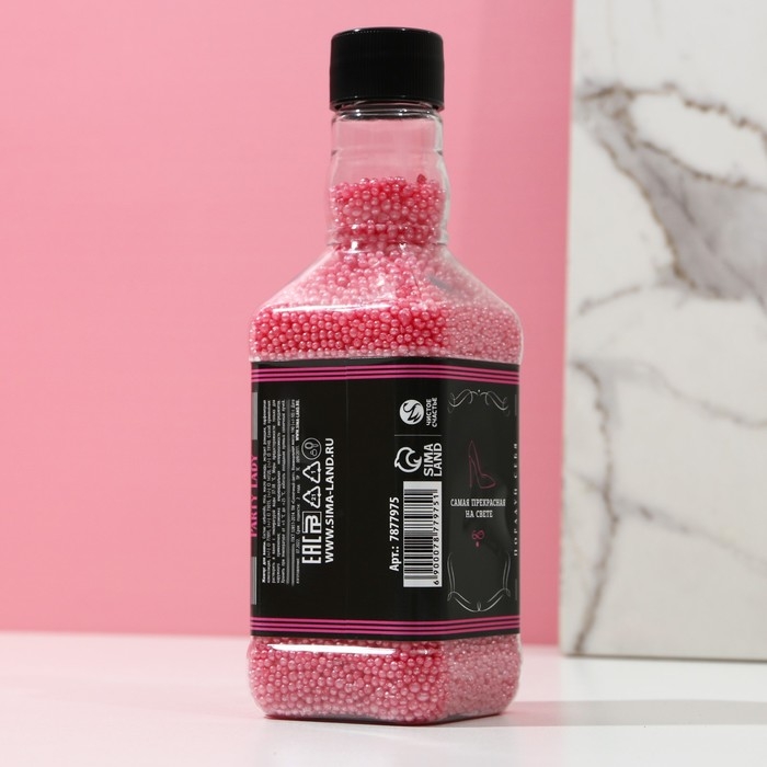 Жемчуг для ванны Party Lady, 190 г, аромат нежного пиона, ЧИСТОЕ СЧАСТЬЕ Жемчуг для ванны Party Lady, 190 г, аромат нежного пиона, ЧИСТОЕ СЧАСТЬЕ