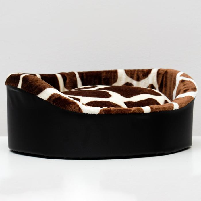 Лежанка  Лежанка "Оксфорд" №2, с мехом, 46 х 36 х 15 см микс цветов