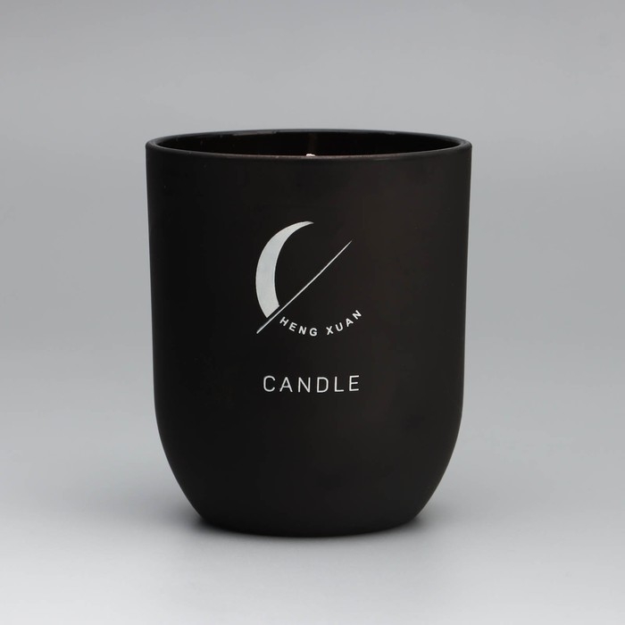 Свеча ароматическая  Свеча ароматическая "Home Fragrance", одеколон, черная, 7х8 см