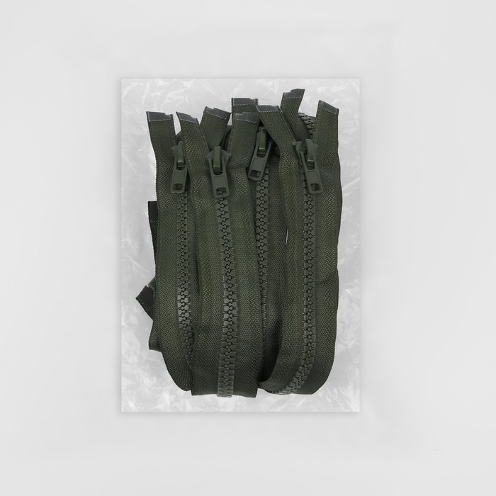 Молния «Трактор», №8, разъёмная, 2 замка, замки автомат, 100 см, цвет хаки, цена за 1 штуку Молния «Трактор», №8, разъёмная, 2 замка, замки автомат, 100 см, цвет хаки, цена за 1 штуку