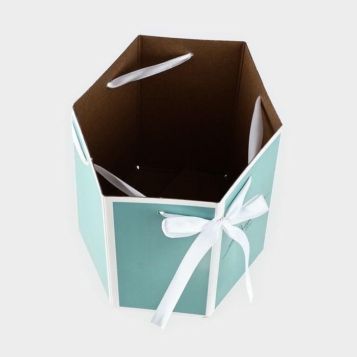 Коробка складная шестигранник Present, 17 х 14.8 х 19.5 см Коробка складная шестигранник Present, 17 х 14.8 х 19.5 см