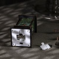 Светодиодная фигура «Фонарь со снеговиком» 5.5 × 13 × 5.5 см, пластик, батарейки AG13х3 (в комплекте), свечение тёплое белое